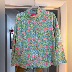 Lilly Pulitzer Blue and Pink Floral Top